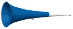Vuvuzela, 2-teilig, wei-blau