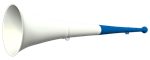 Vuvuzela, 2-teilig, blau-wei