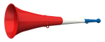 Vuvuzela, 3-teilig, blau-wei-rot