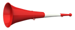 Vuvuzela, 3-teilig, rot-wei-rot