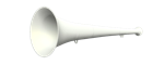 Vuvuzela, 1-teilig, wei