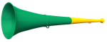 Vuvuzela, 2-teilig, grn-gelb