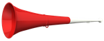 Vuvuzela, 2-teilig, wei-rot