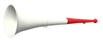 Vuvuzela, 2-teilig, brot-weiß