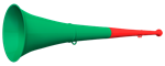 Vuvuzela, 2-teilig, rot-grn