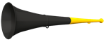 Vuvuzela, 2-teilig, gelb-schwarz
