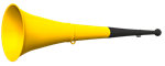 Vuvuzela, 2-teilig, schwarz-gelb