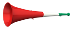 Vuvuzela, 3-teilig, grün-weiß-rot