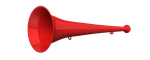 Vuvuzela, 1-teilig, rot