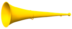Vuvuzela, 2-teilig, gelb-gelb