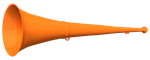 Vuvuzela, 2-teilig, orange-orange