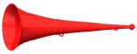 Vuvuzela, 2-teilig, rot-rot