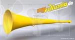 Vuvuzela, 2-teilig, gelb-gelb