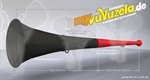 Vuvuzela, 2-teilig, schwarz-rot