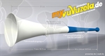 Vuvuzela, 2-teilig, weiß-blau