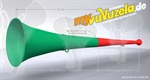 Vuvuzela, 2-teilig, grün-rot