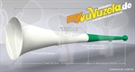 Vuvuzela, 2-teilig, weiß-grün
