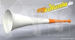 Vuvuzela, 2-teilig, weiß-orange