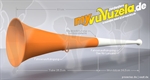 Vuvuzela, 2-teilig, orange-weiß